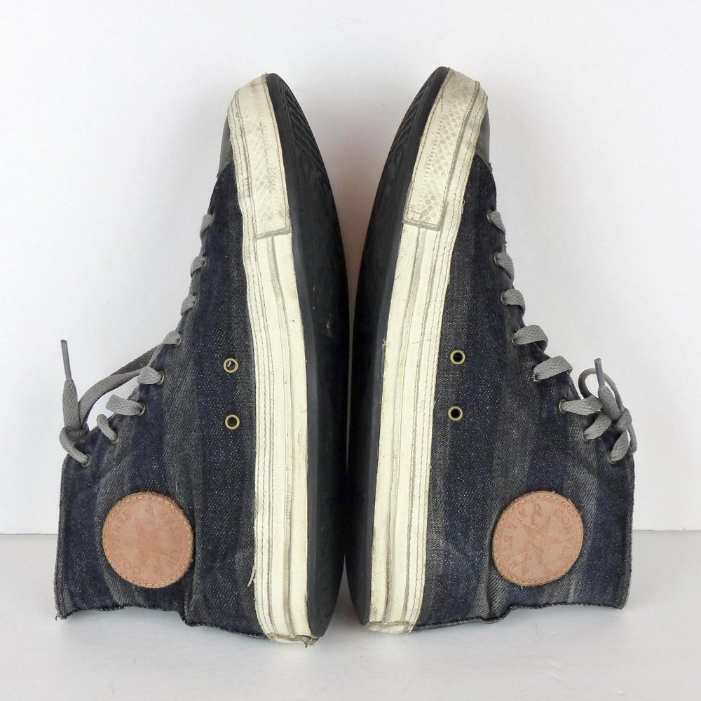 Converse Premium Post Hi Top Sneakers Women 9 Denim Blue Gray Stripes 139906C - Picture 8 of 15